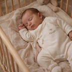 Nouveau pyjama de naissance en velours côtelé écru
