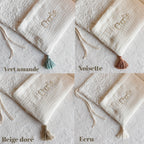 Range doudou - Gaze et Sherpa ÉCRU - Choix coloris de pompons