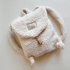 sac a dos bébé en moumoute beige
