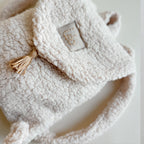 sac a dos bébé en moumoute beige