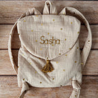 Mon premier sac à dos - Motif Coeurs dorés