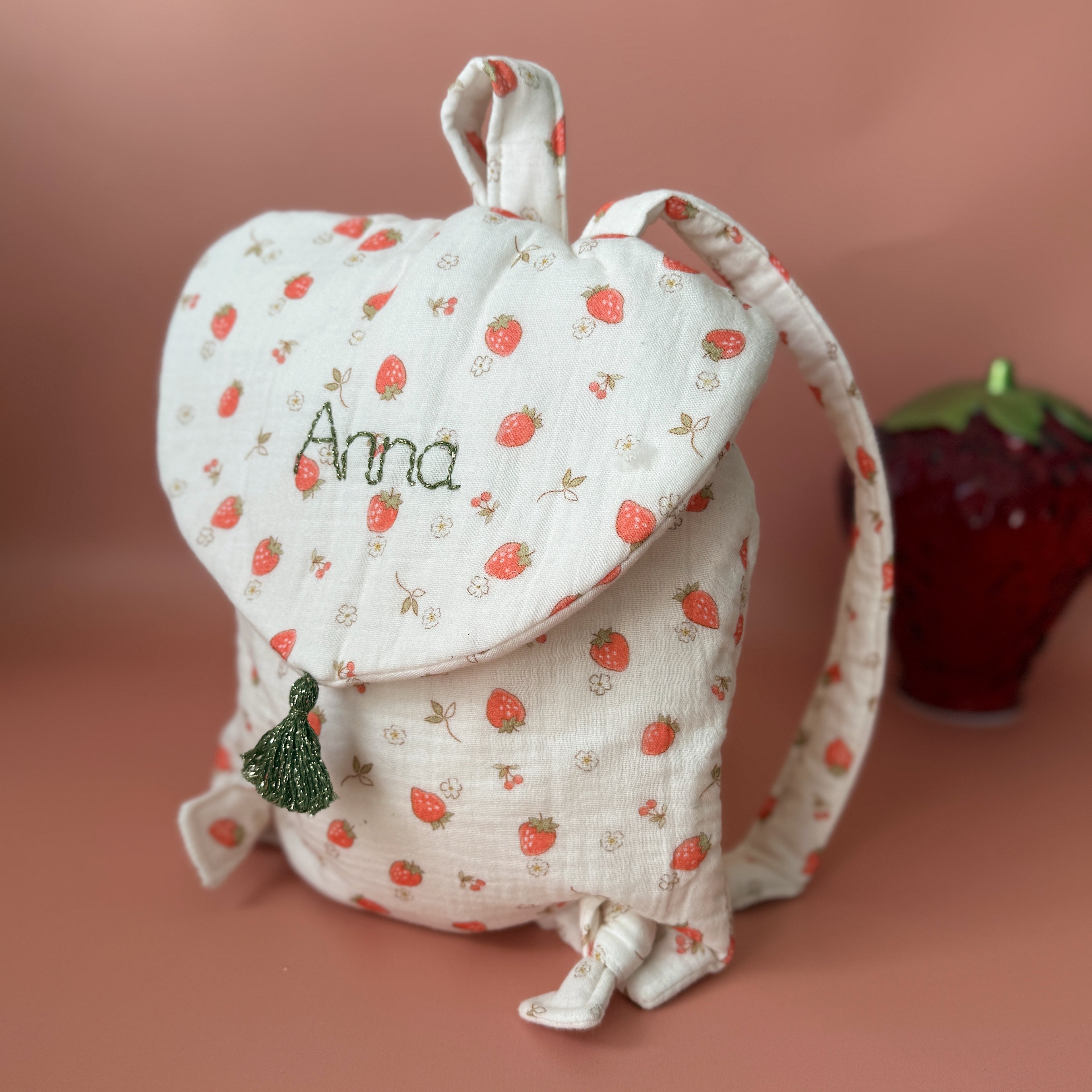 Mon premier sac à dos - Motif Fraises Cerises