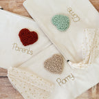 Trousse de toilette coeur personnalisable TERRACOTTA - Format moyen