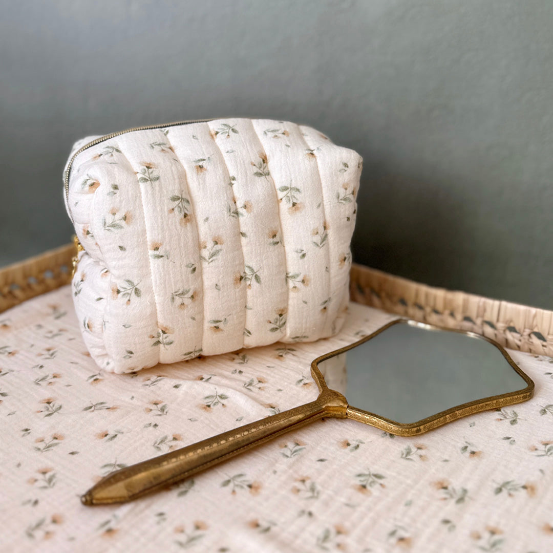 Maxi lange en gaze de coton -  Motif Fleuri vintage