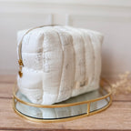 Trousse de toilette matelassée - Motif Petits Moutons