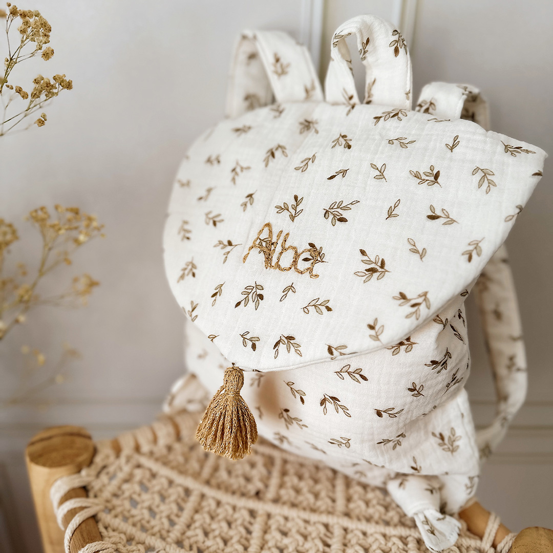 Mon premier sac à dos – Motif Feuilles d&rsquo;Olivier
