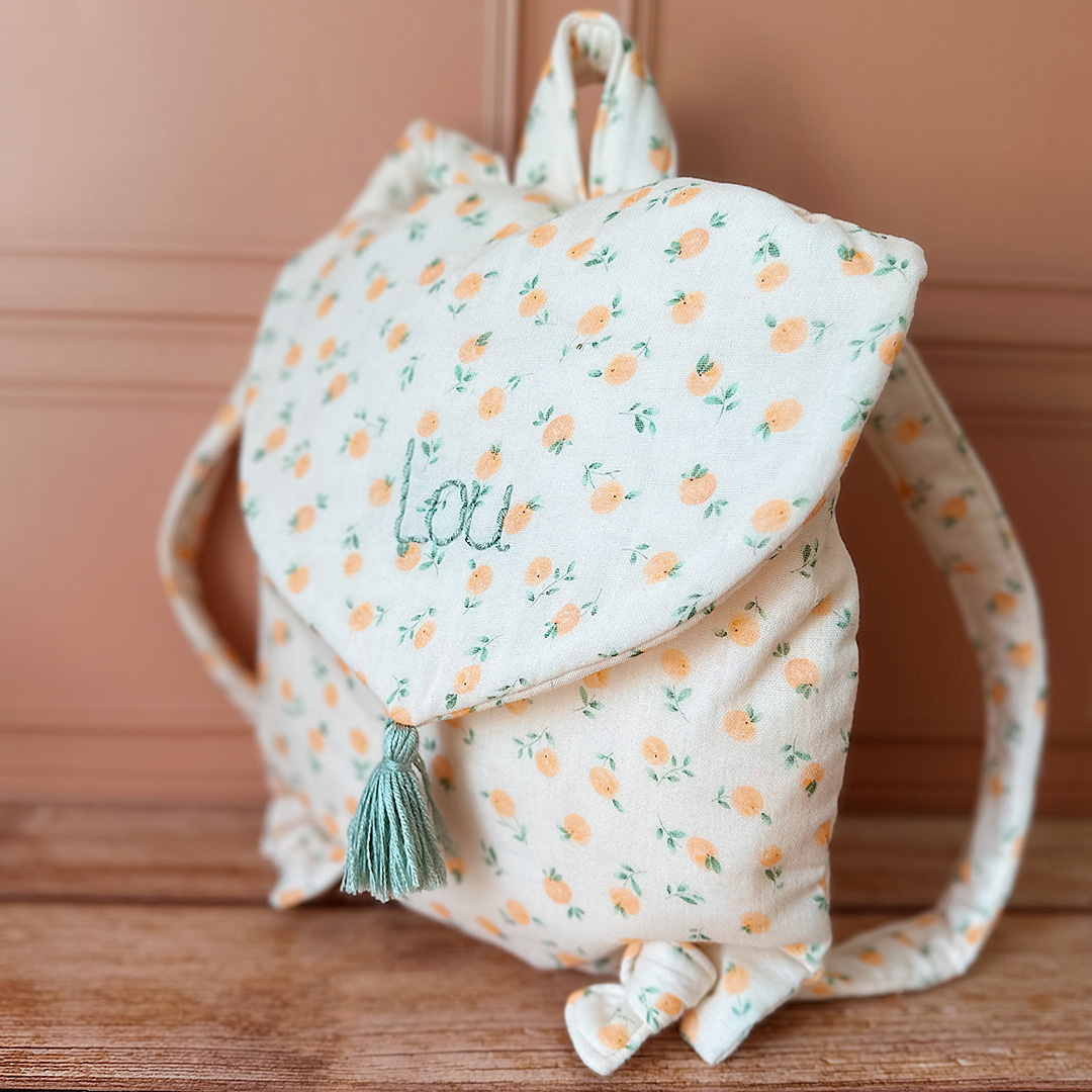 Mon premier sac à dos – Motif Abricots