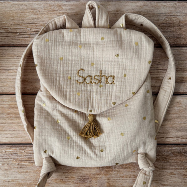 sac à dos en gaze de coton motifs coeur 12avril 13