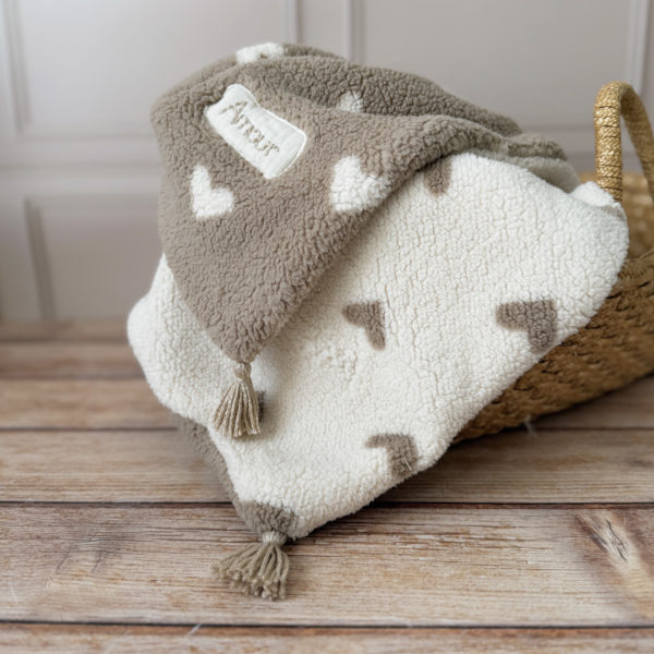couverture extra chaude 1 double sherpa coeur 12avril