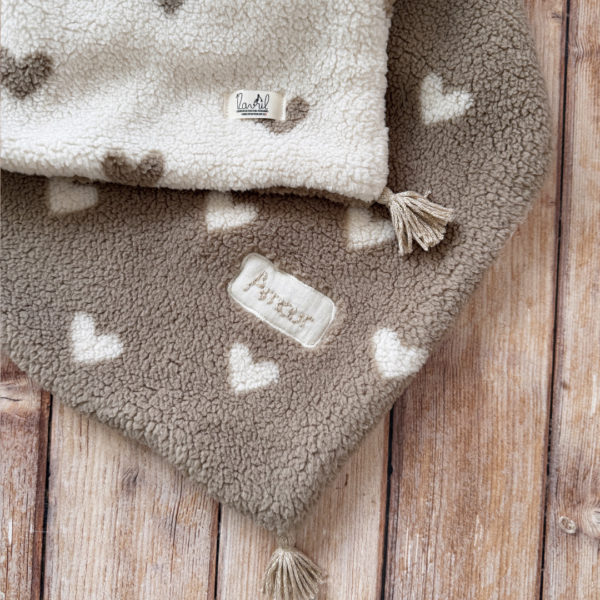 couverture extra chaude 3 double sherpa coeur 12avril