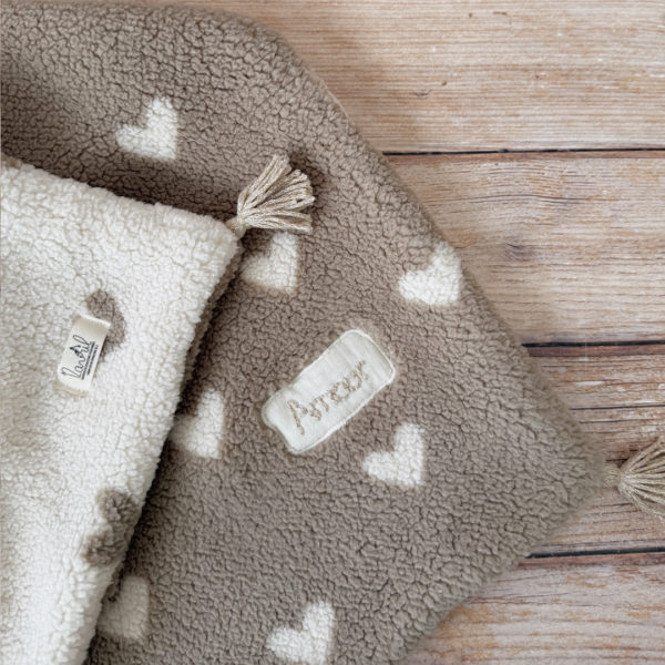 couverture extra chaude 4 double sherpa coeur 12avril