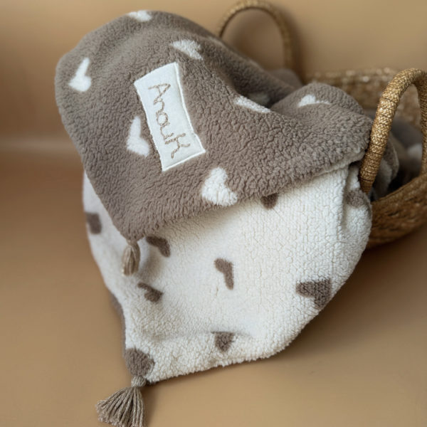 couverture extra chaude 6 double sherpa coeur 12avril