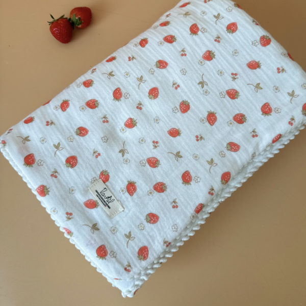 couverture en gzaze de coton fraises 12avril 5