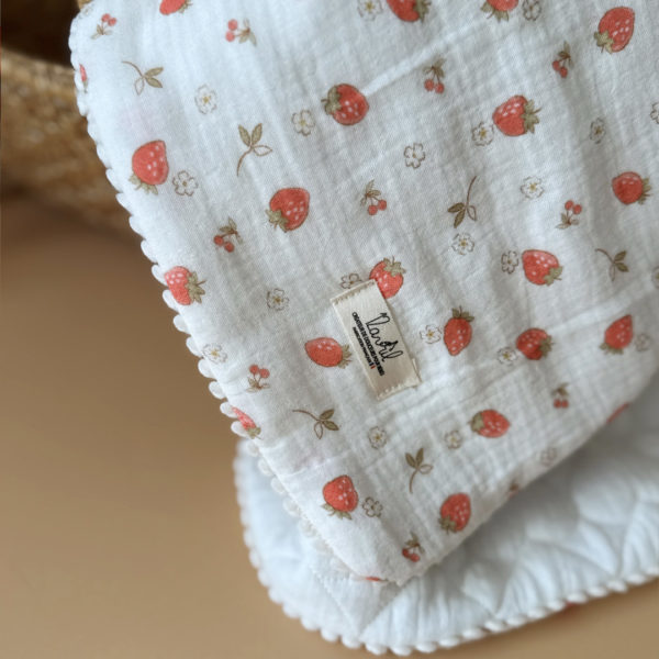 covuertures fraises en coton 12avfil